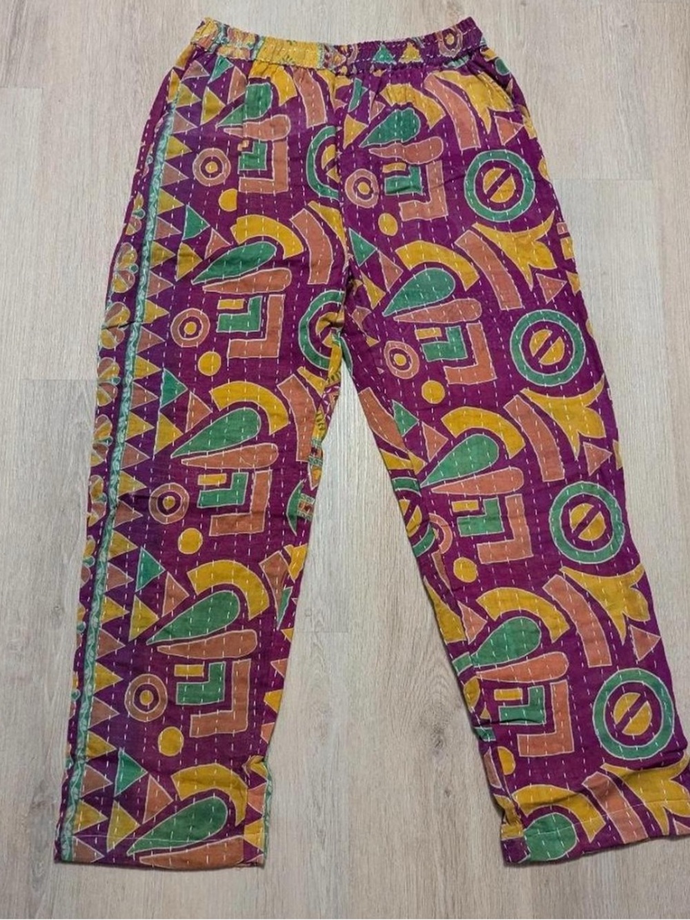 Upcycled kantha pants